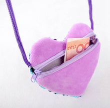 Load image into Gallery viewer, Sequined Heart Shaped Mini Purse