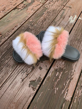 Load image into Gallery viewer, Mommy’s Fuzzy Wuzzy Slides-Pink Lemonade