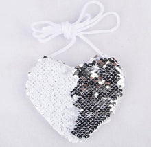 Load image into Gallery viewer, Sequined Heart Shaped Mini Purse